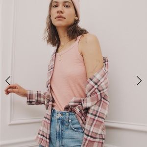 Madewell Eastville tank top in burnished blush